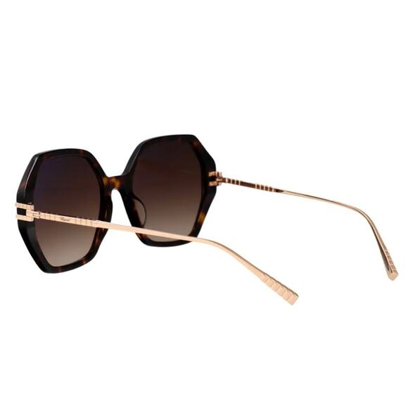 NEW!!! Chopard SCH370M 04BL Dark Havana Ice Cube Sunglasses, Authentic main image 5